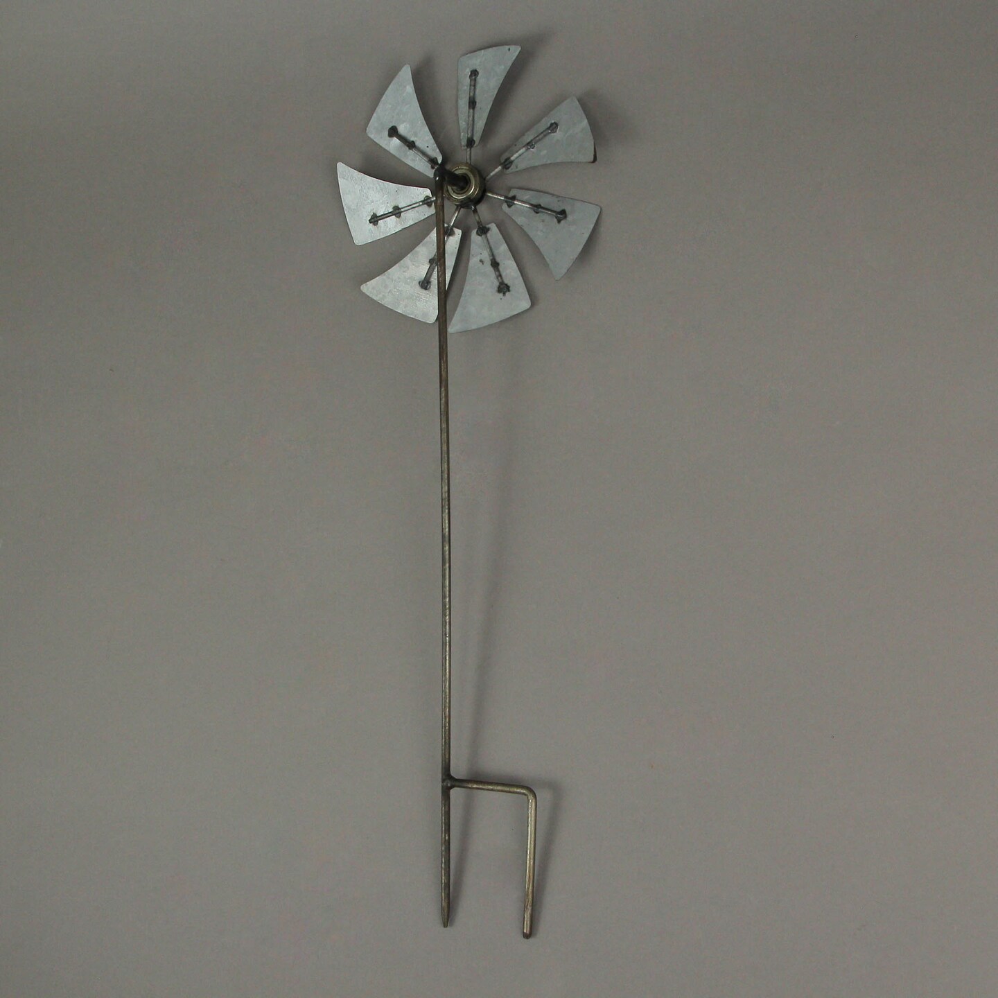 Set of 3 Metal Kinetic Wind Spinner Garden Stakes