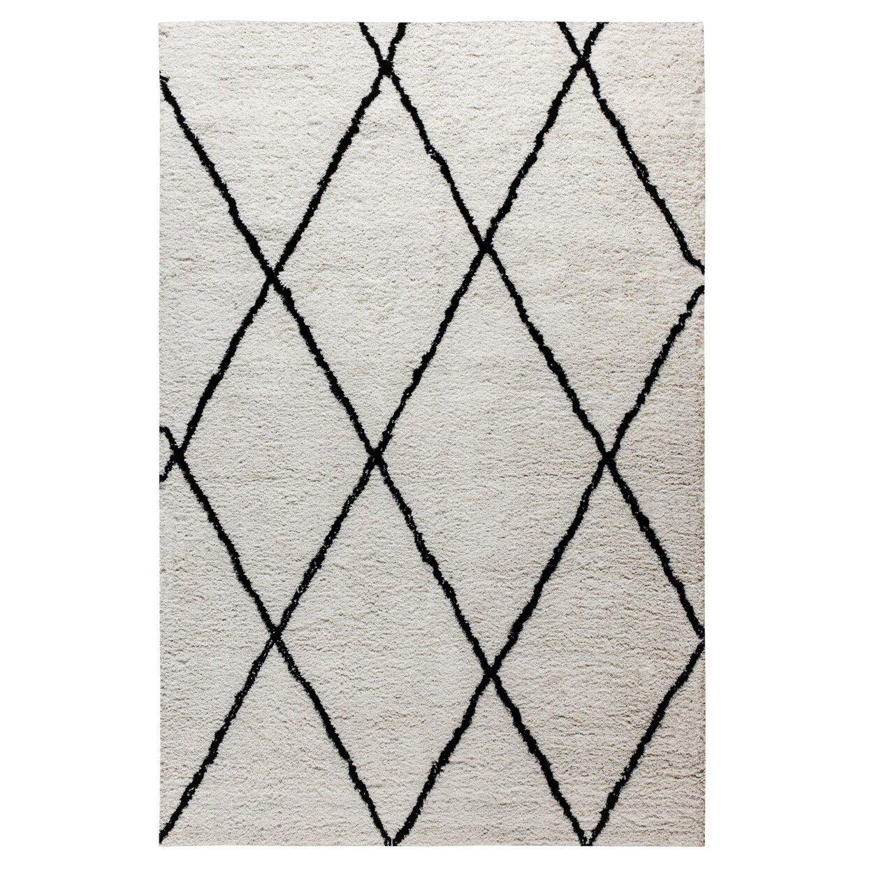 Flash Furniture 5x7 Ivory and Black Area Rug
