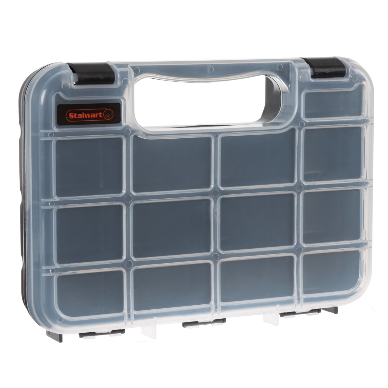 Stalwart Portable Storage Case with Secure Locks 14 Small Bin Compartments Crafts Beads Jewelry