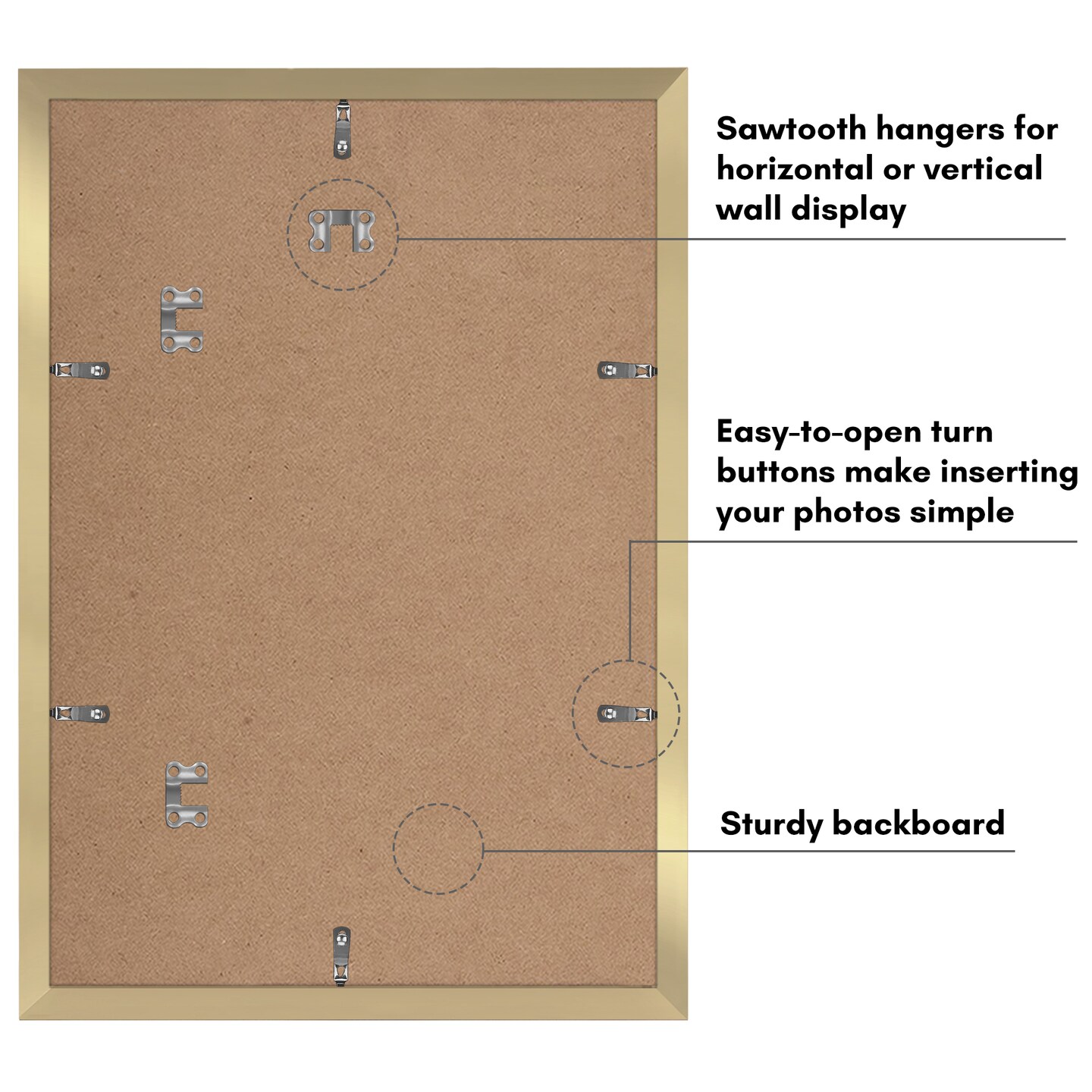 Americanflat 2 Pack of Picture Frames with Mat - Plexiglass Cover