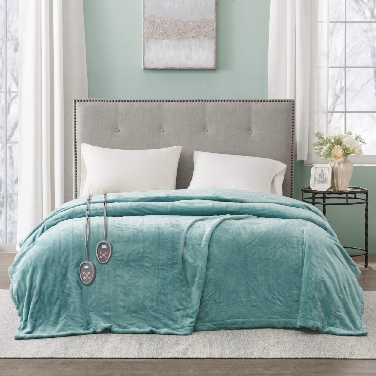 Beautyrest   Plush Electric Blanket - Full - Purple