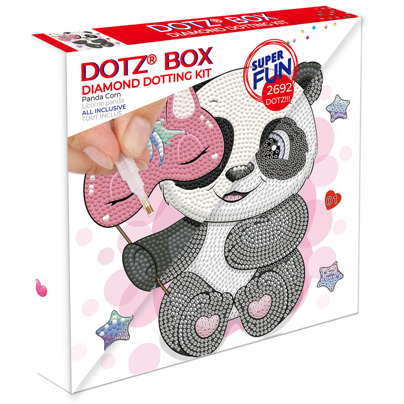 Diamond Dotz Panda Corn Diamond Painting Kits for Adults - Diamond Art Kits a Relaxing Creative Craft Kit with Dotz Gems 8.7x8.7