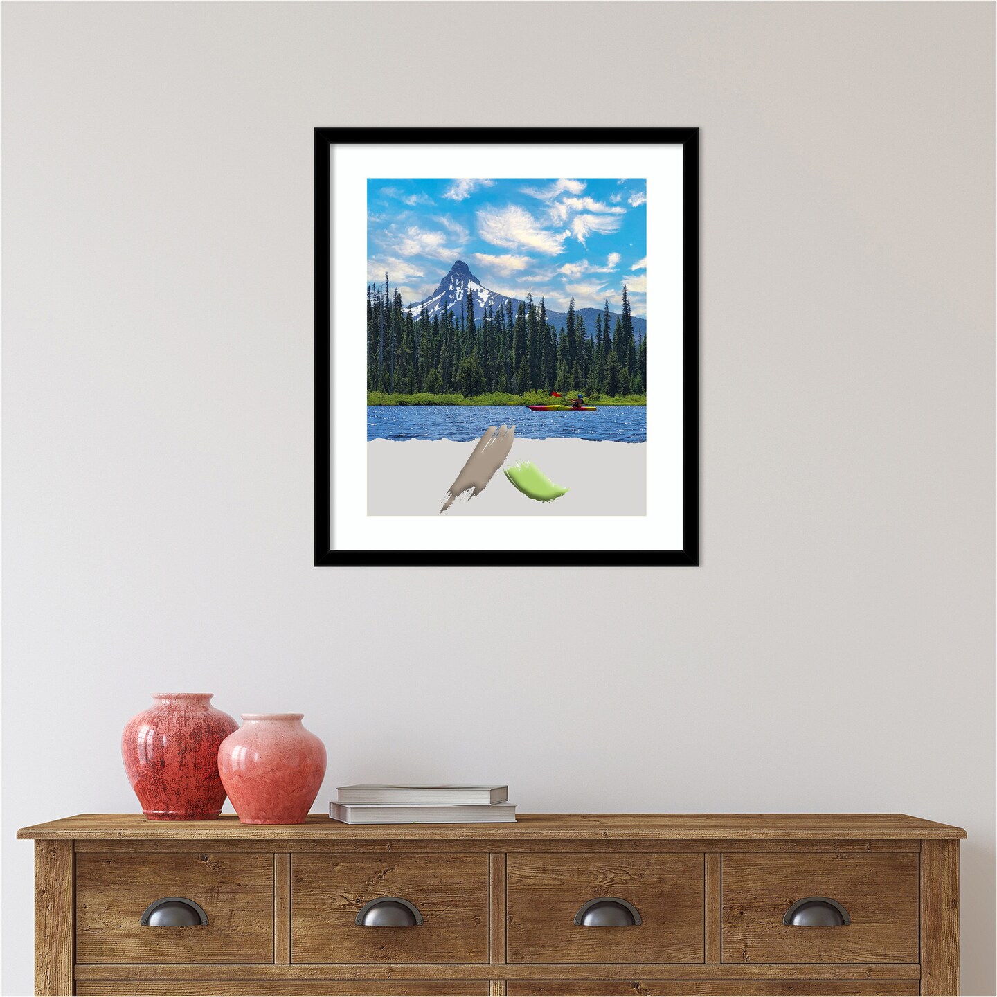 Jet Black Picture Frame, Photo Frame, Art Frame