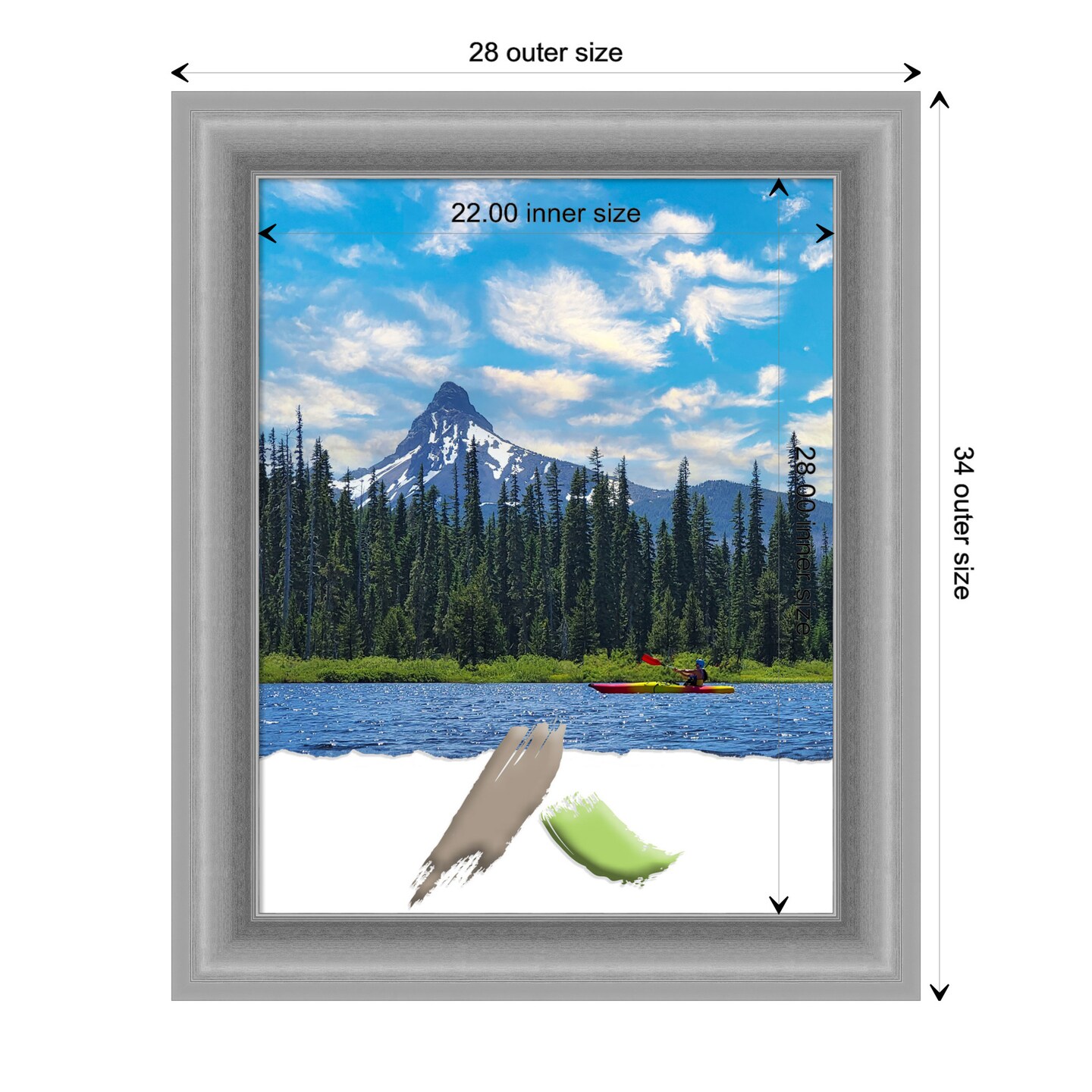 Peak Polished Nickel Picture Frame, Photo Frame, Art Frame