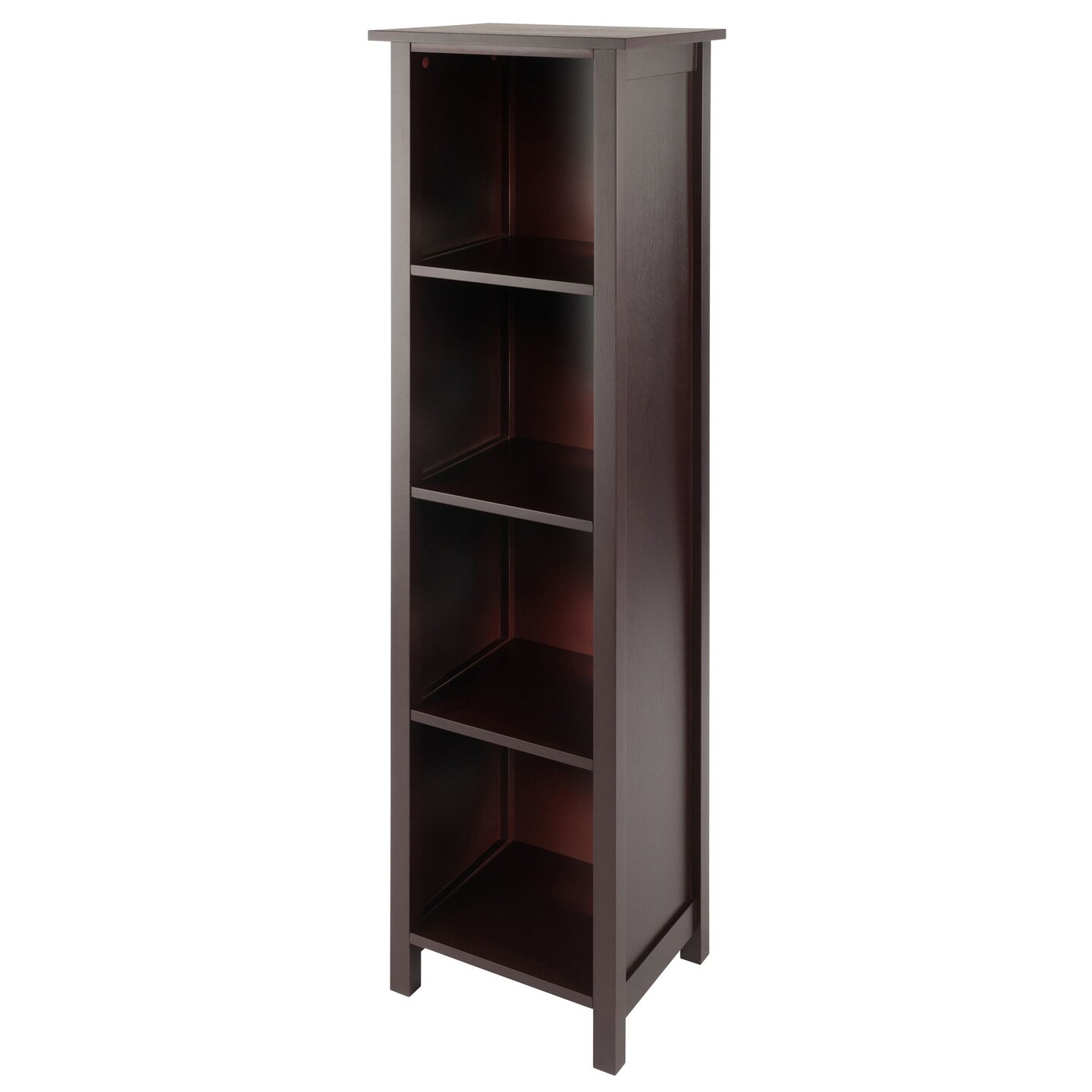 Contemporary Home Living Milan Storage Shelf or Bookcase 5-Tier, Tall