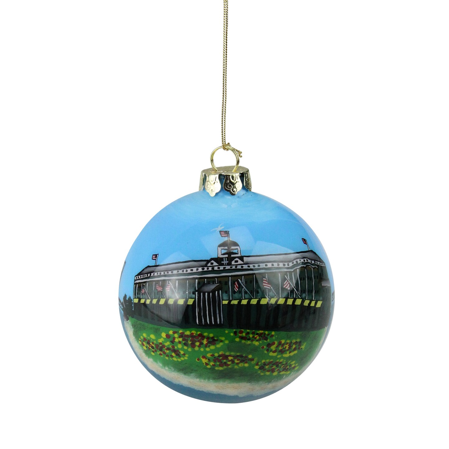 Roman San Francisco Golden Gate Bridge and Lighthouse Christmas Ball Ornament 3.25&#x22; (82mm)