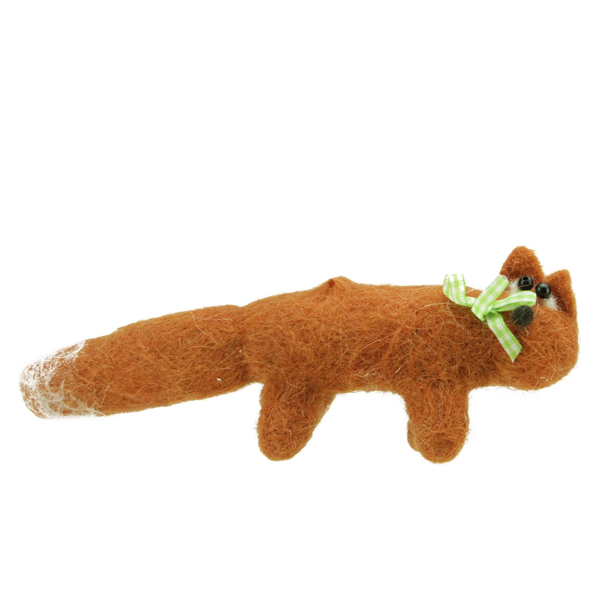 Gallerie II 9" Burnt Orange and Green Snow Tipped Fox Christmas Ornament