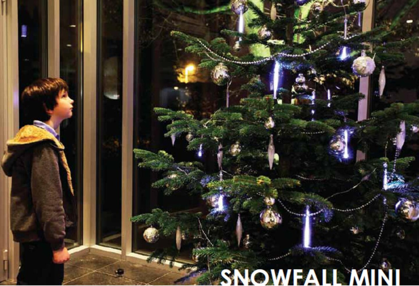 Kurt Adler Set of 5 White LED Snowfall Single Sided Icicle Christmas Light Tubes 32&#x27;