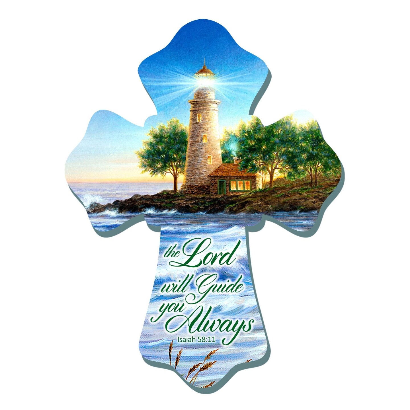 Glow Decor The Lord Will Guide You Always Nautical Wall Cross - 8"