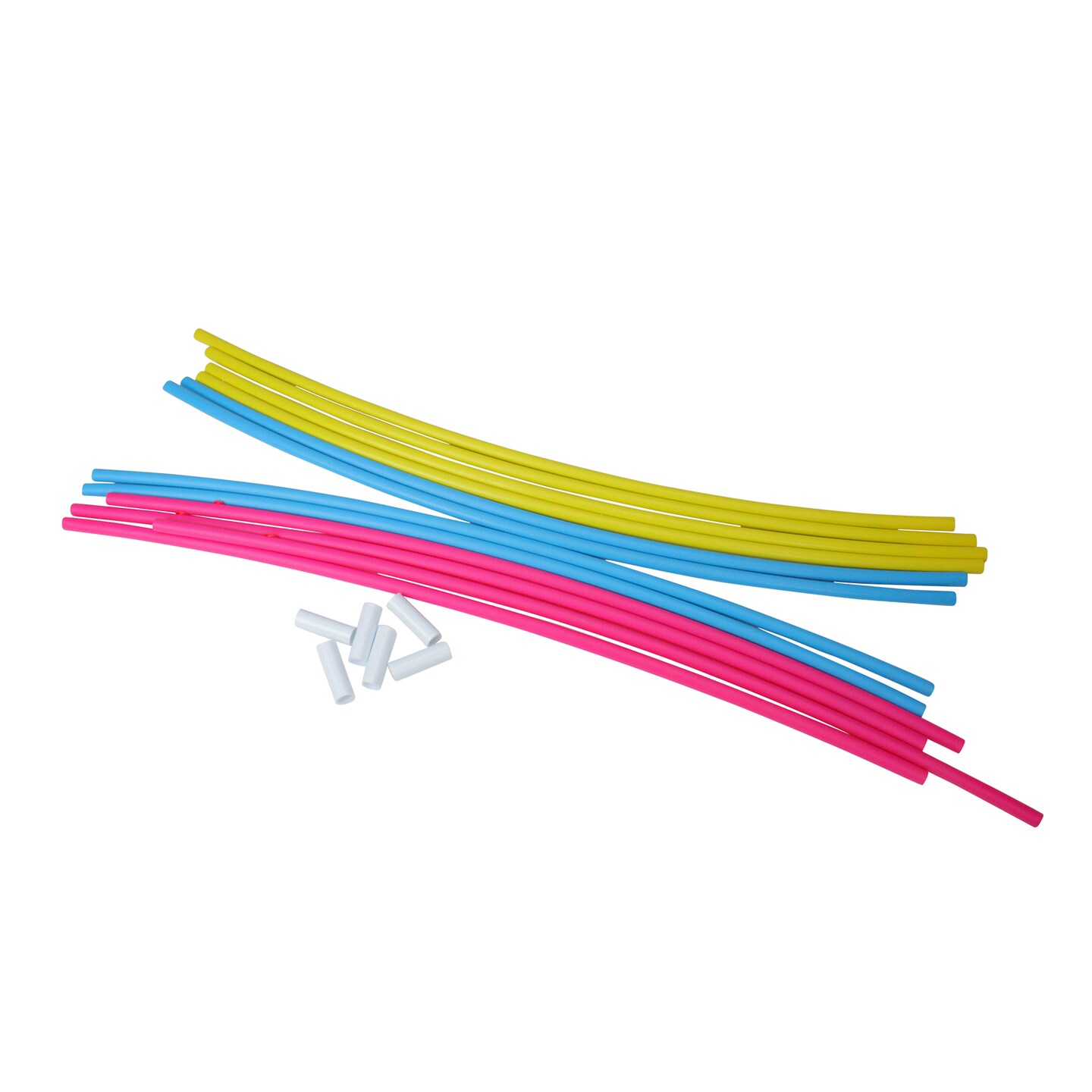 Swim Central Set of 4 Pink, Yellow and Blue Underwater Slalom Hoops for Swimming Pools 30&#x22;