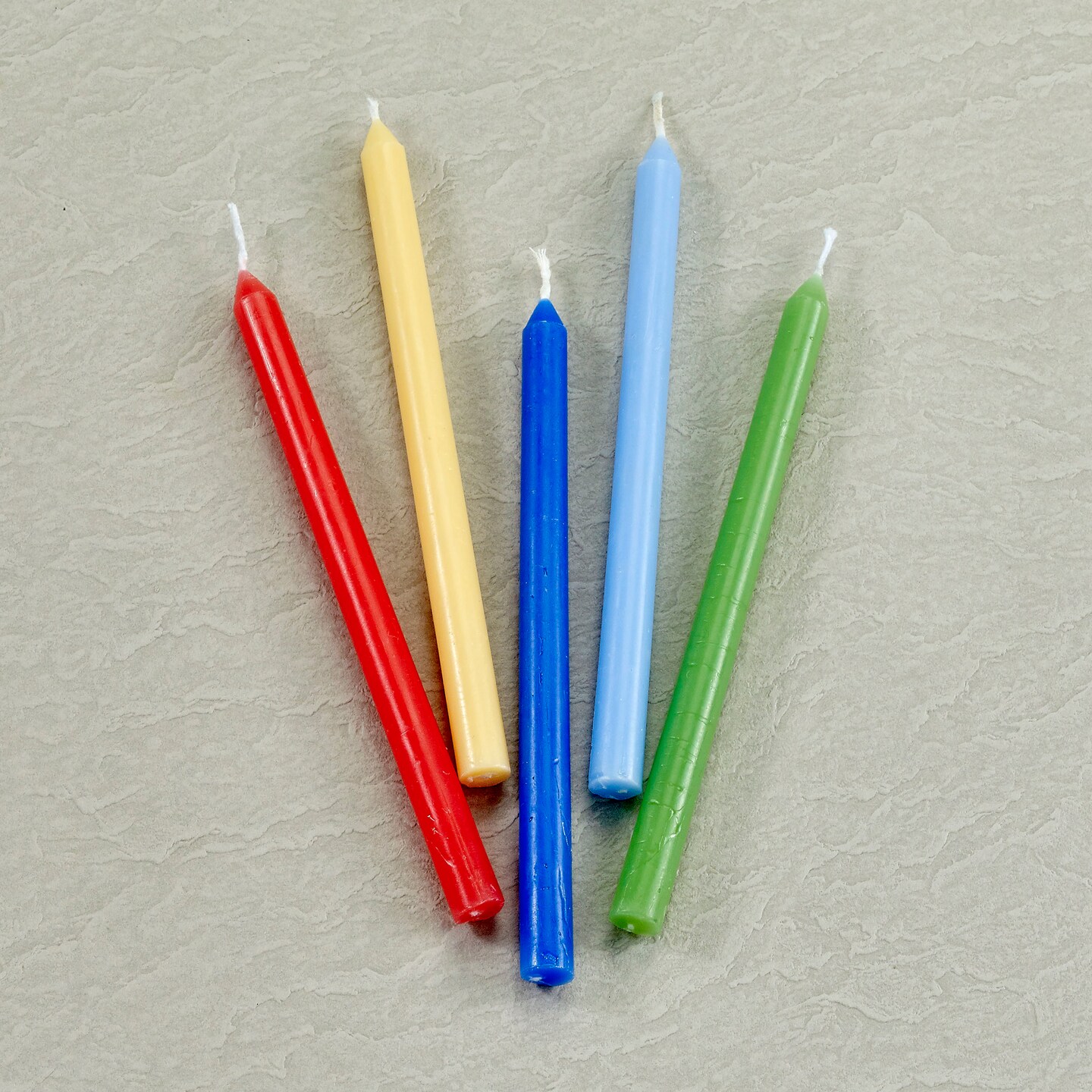 Rite Lite Vibrant Rainbow Colored Hanukkah Candles 5.25 Inches