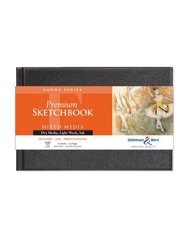 GAMMA HARDBOUND IVORY MIX MEDIA SKETCHBOOK 62SH 150GSM 9X6