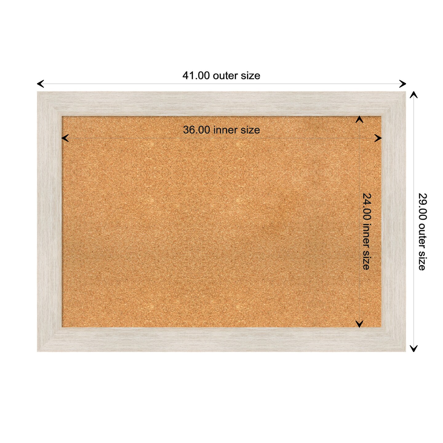 Hardwood Wood Framed Corkboard, Natural Cork