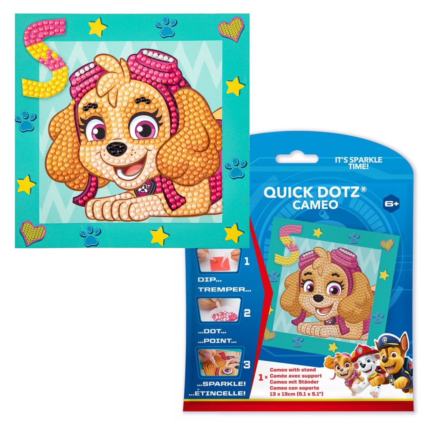 Diamond Dotz PAW PATROL Skye Diamond Painting Kits for Adults - Diamond Art Kits a Relaxing Creative Craft Kit with Dotz Gems