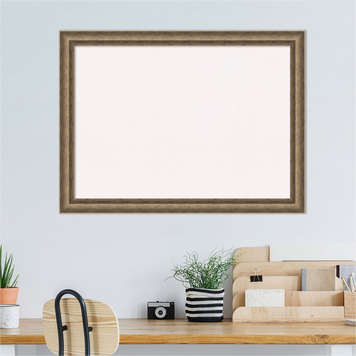 Angled Wood Framed Corkboard, White Cork