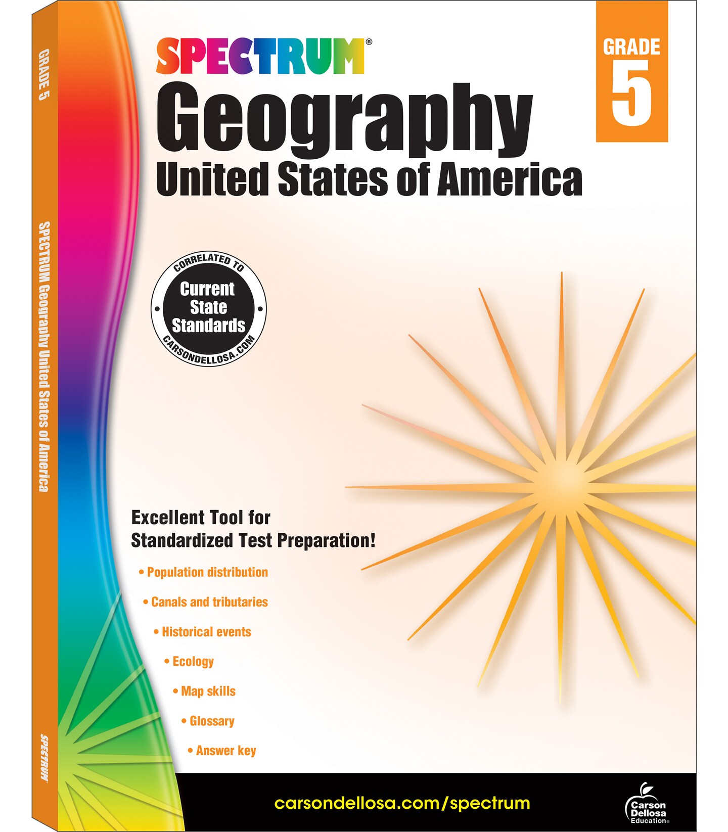 Spectrum Grade 5 United States of America Geography Workbook, American History Books Covering Map Skills, Historical Events, Ecology, and More, Social Studies Classroom or Homeschool Curriculum