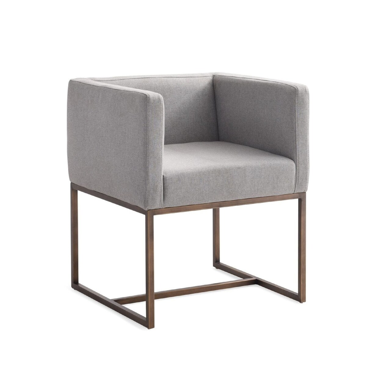 Saltoro Sherpi Cid 25 Inch Dining Chair, Smooth Gray Velvet, Cushioned Seat, Metal Base-