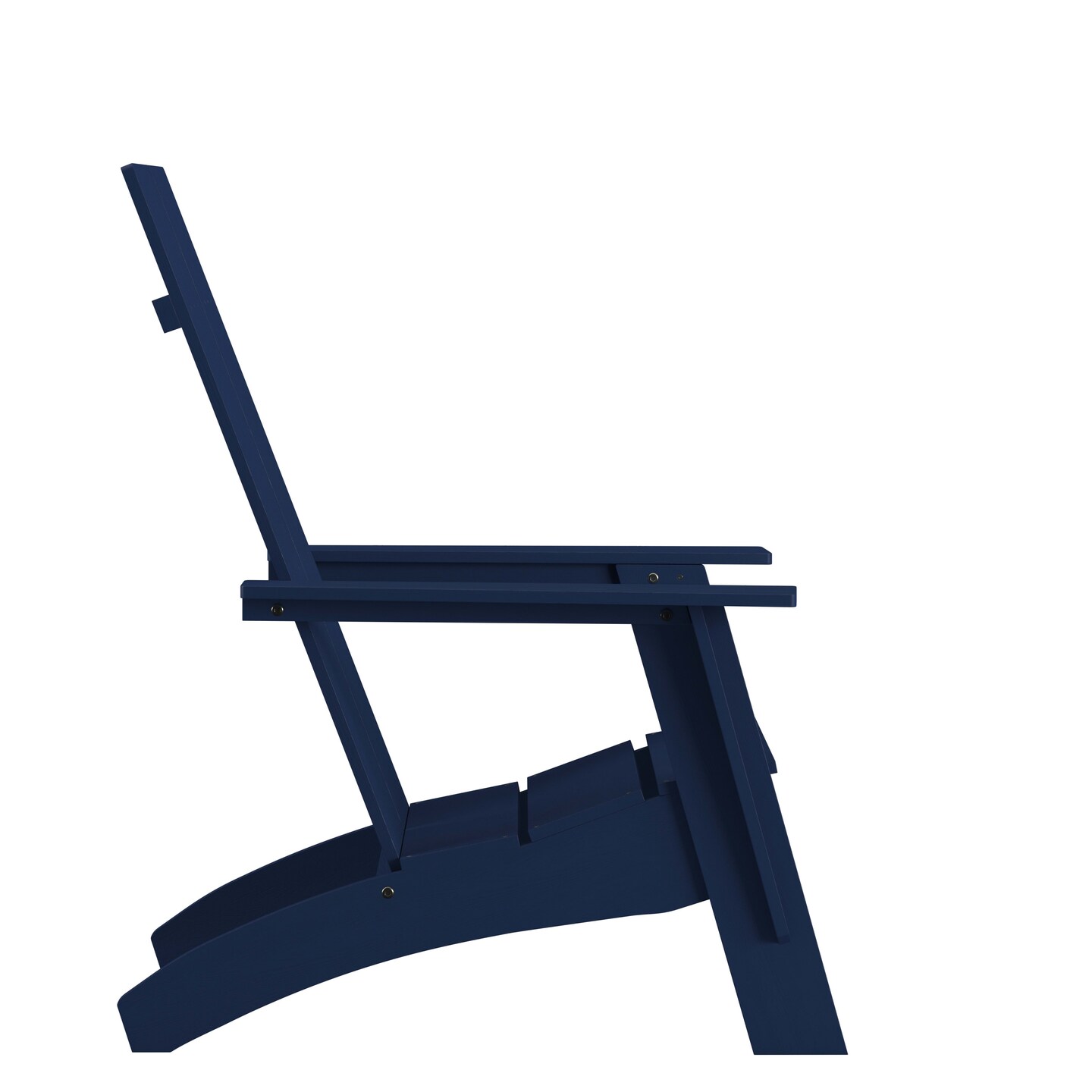 Merrick Lane Piedmont Modern 2 Slat Back All-Weather Poly Resin Wood Adirondack Chair