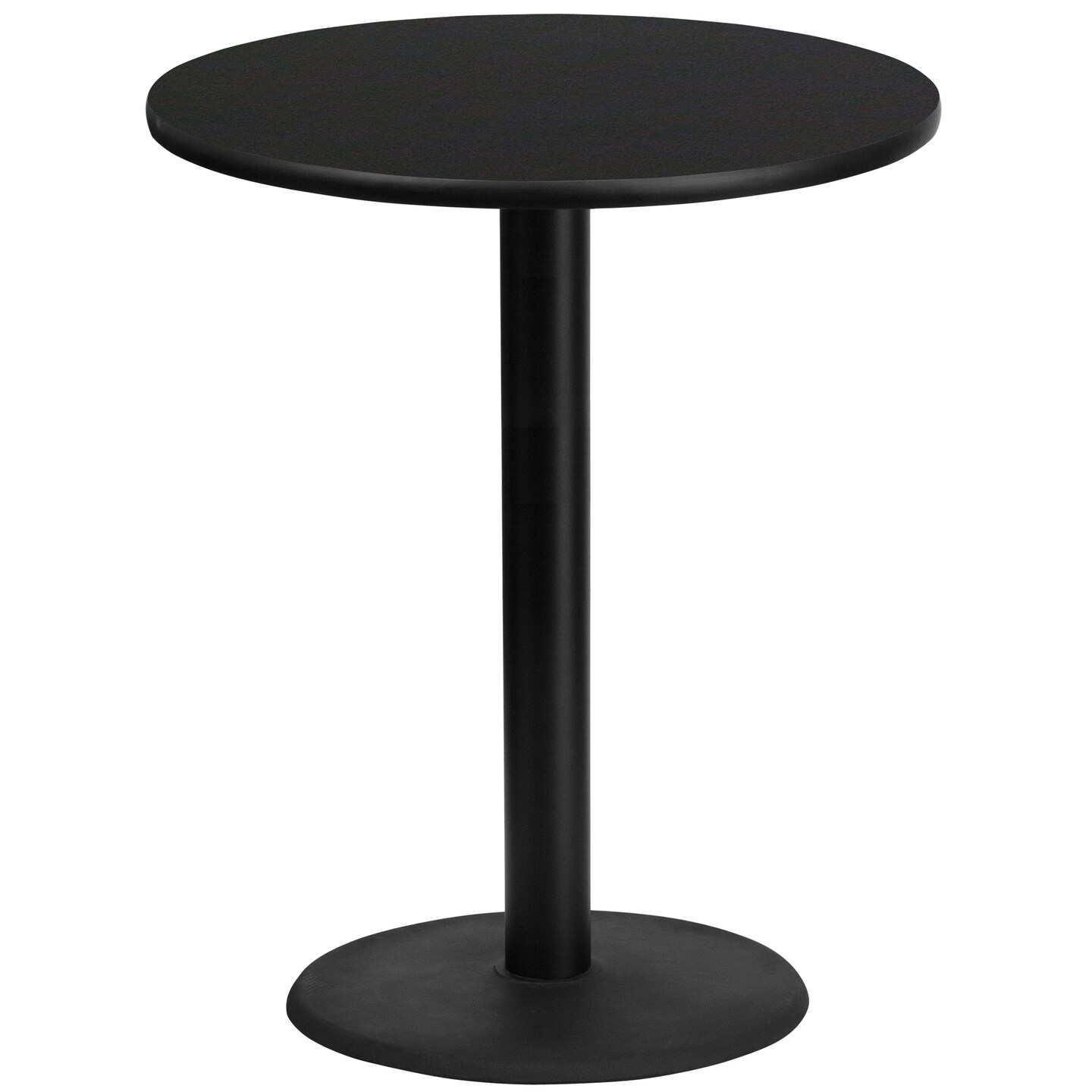 Emma and Oliver 36&#x22; Round Laminate Table Top with 24&#x22; Round Bar Height Table Base
