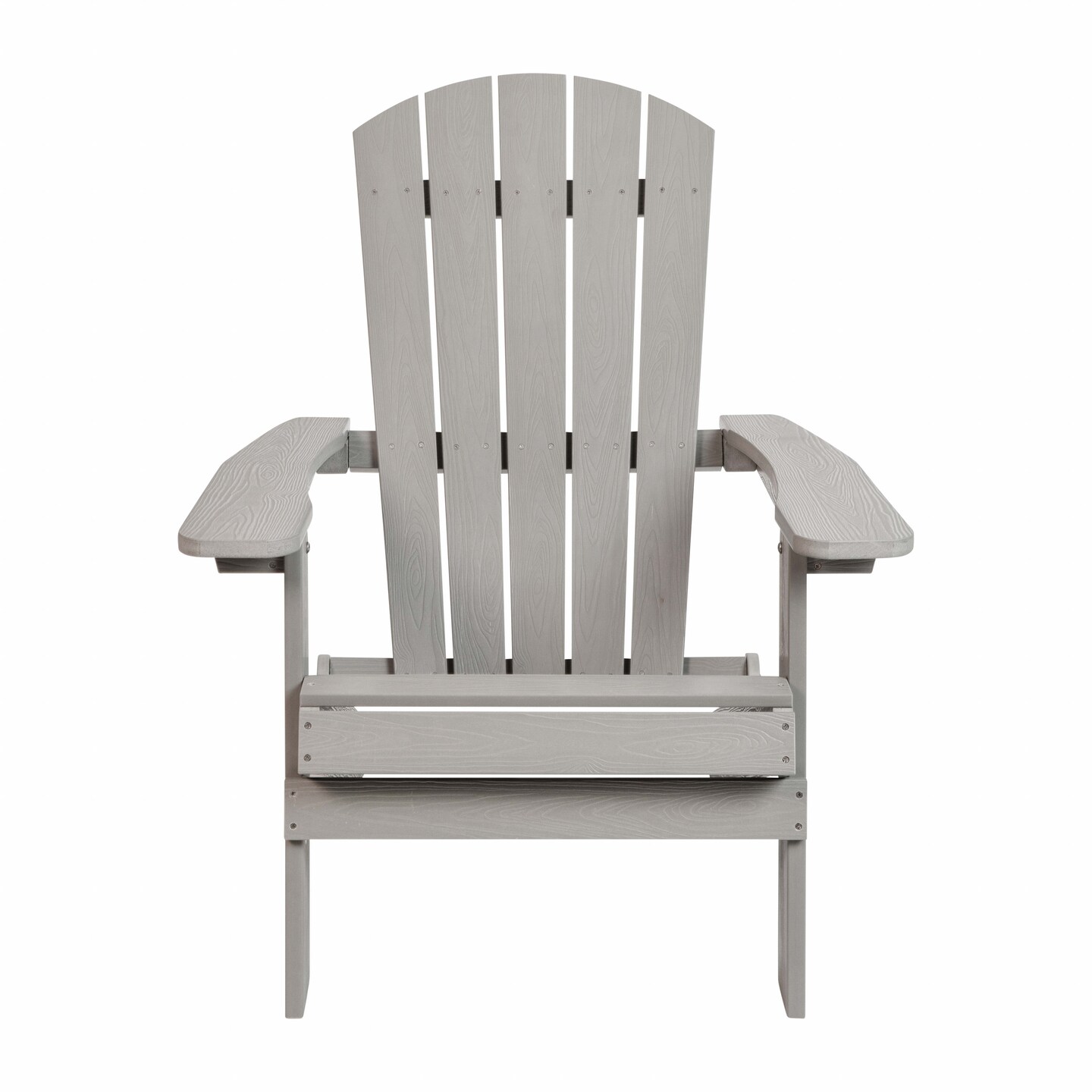 Merrick Lane Riviera Poly Resin Folding Adirondack Lounge Chair - All-Weather Indoor/Outdoor Patio Chair