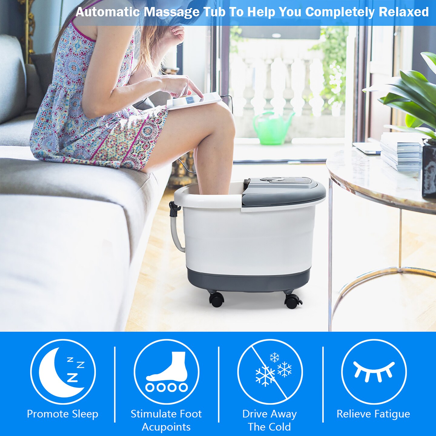 Foot massager Bath Shiatsu Roller Motorized shops Massager