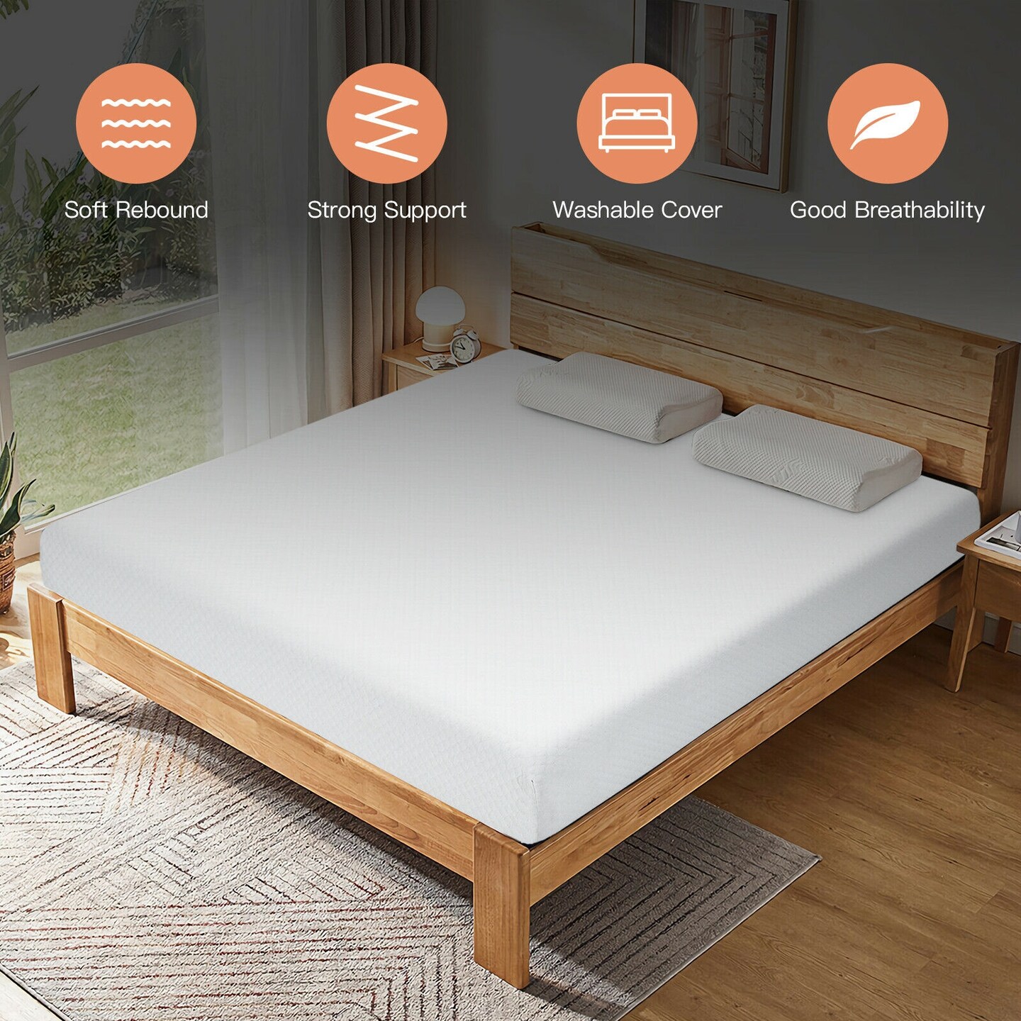 Foam Medium Firm Mattress with Removable Cover