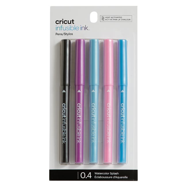 Cricut Infusible Ink Pen, Water Color Splash Fine-Point Pen (.04), 5 count