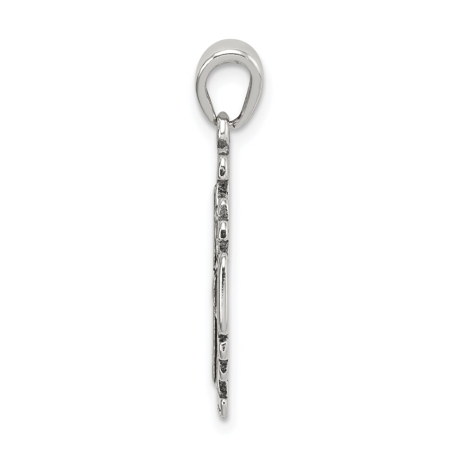 Sterling Silver Jerusalem Cross Charm Jewelry 29mm x 18mm