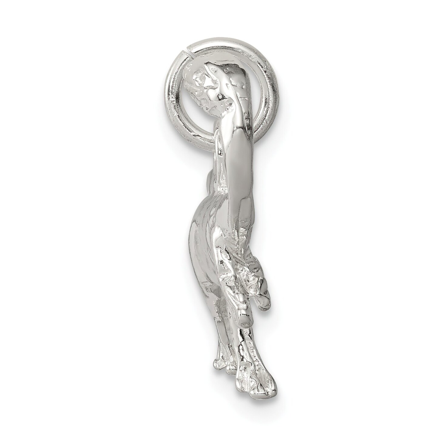 Sterling Silver Raptor Charm Pendant Dinosaur Jewelry 20mm x 24mm