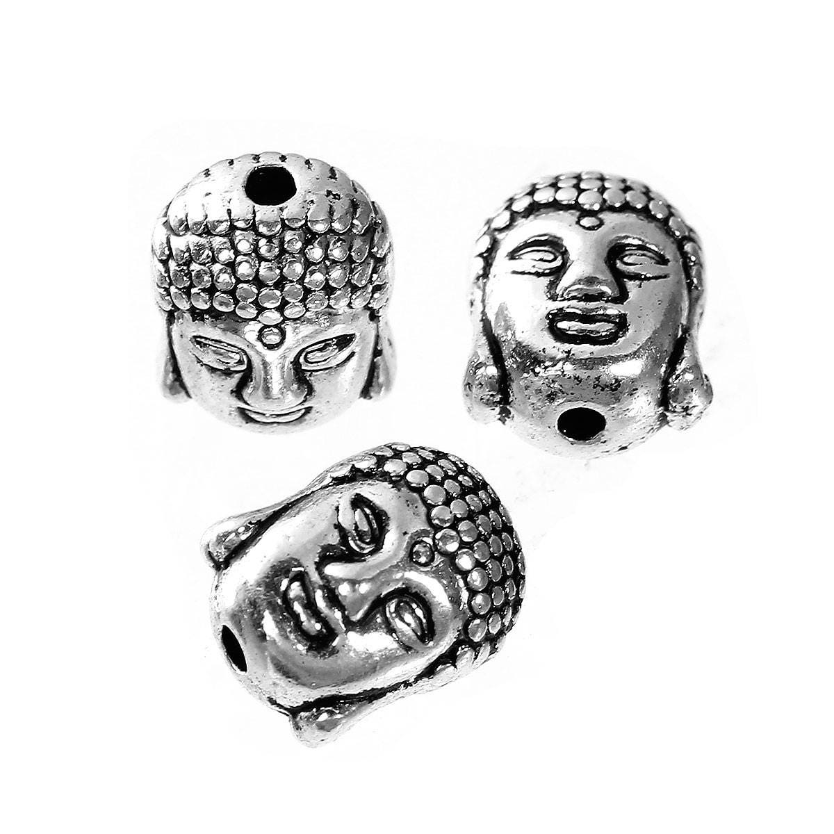 *20*11x9mm  Antique Silver Buddha Head Beads