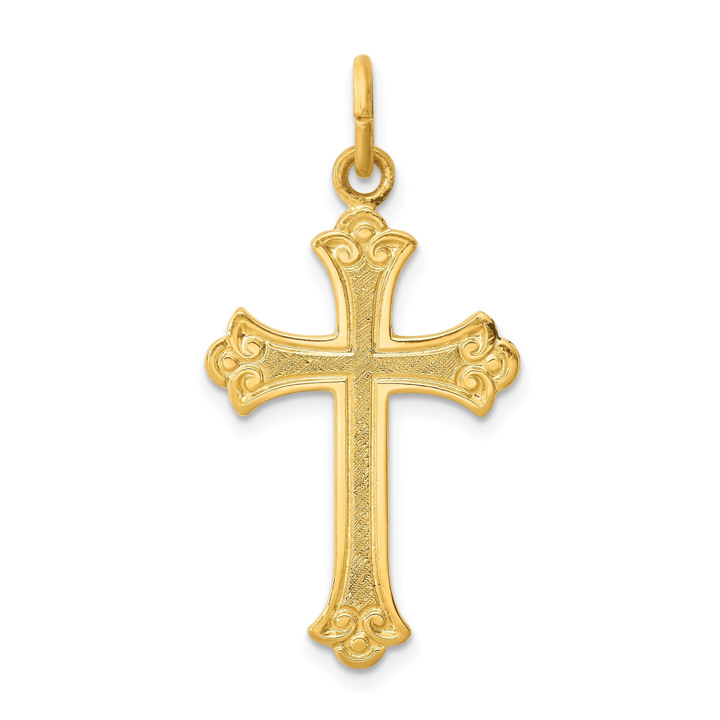 Sterling Silver Gold Plated Cross Charm 57.6 X 31.8mm  Jewerly