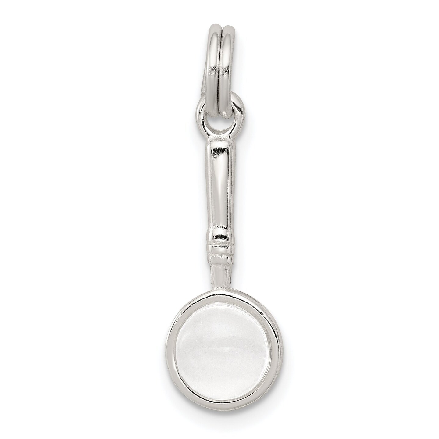 Sterling Silver Magnifying Glass Charm Jewerly 17mm x 8mm