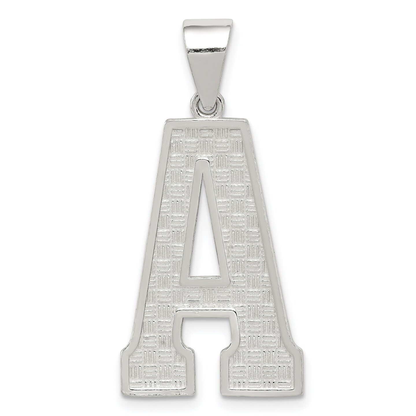 Sterling Silver Initial Letter A Charm Pendant Jewelry! 35mm x 17mm