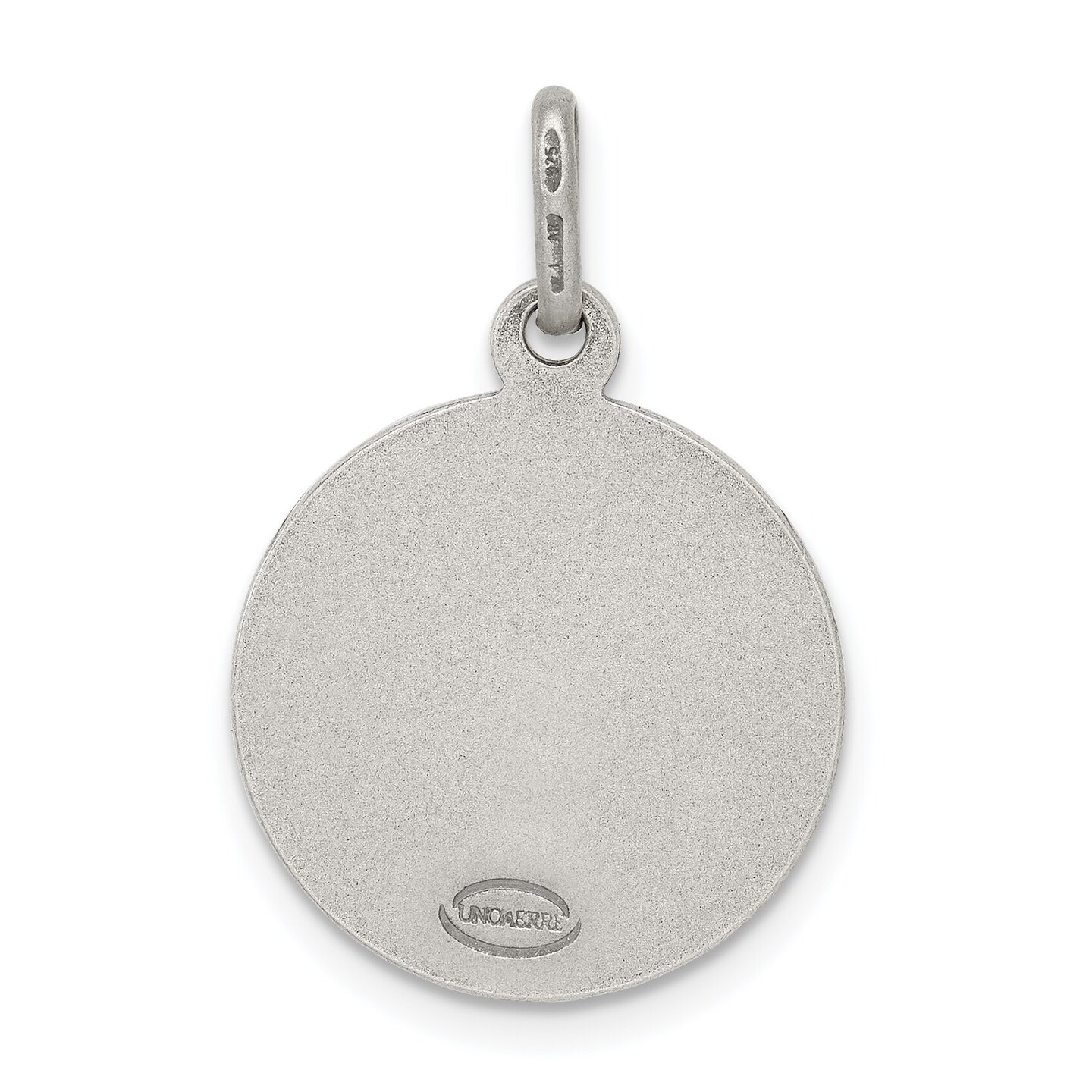 Sterling Silver Saint Michael Round Medal Pendant