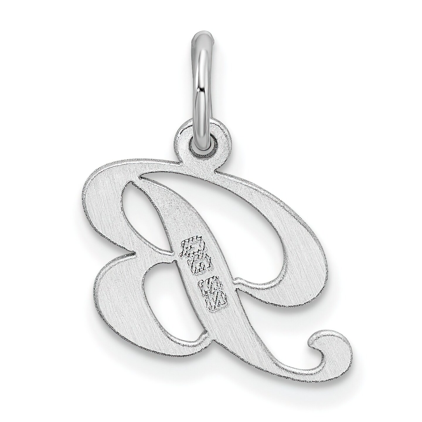 Sterling Silver Small Script Initial Letter B Charm Jewerly 16mm x 15mm