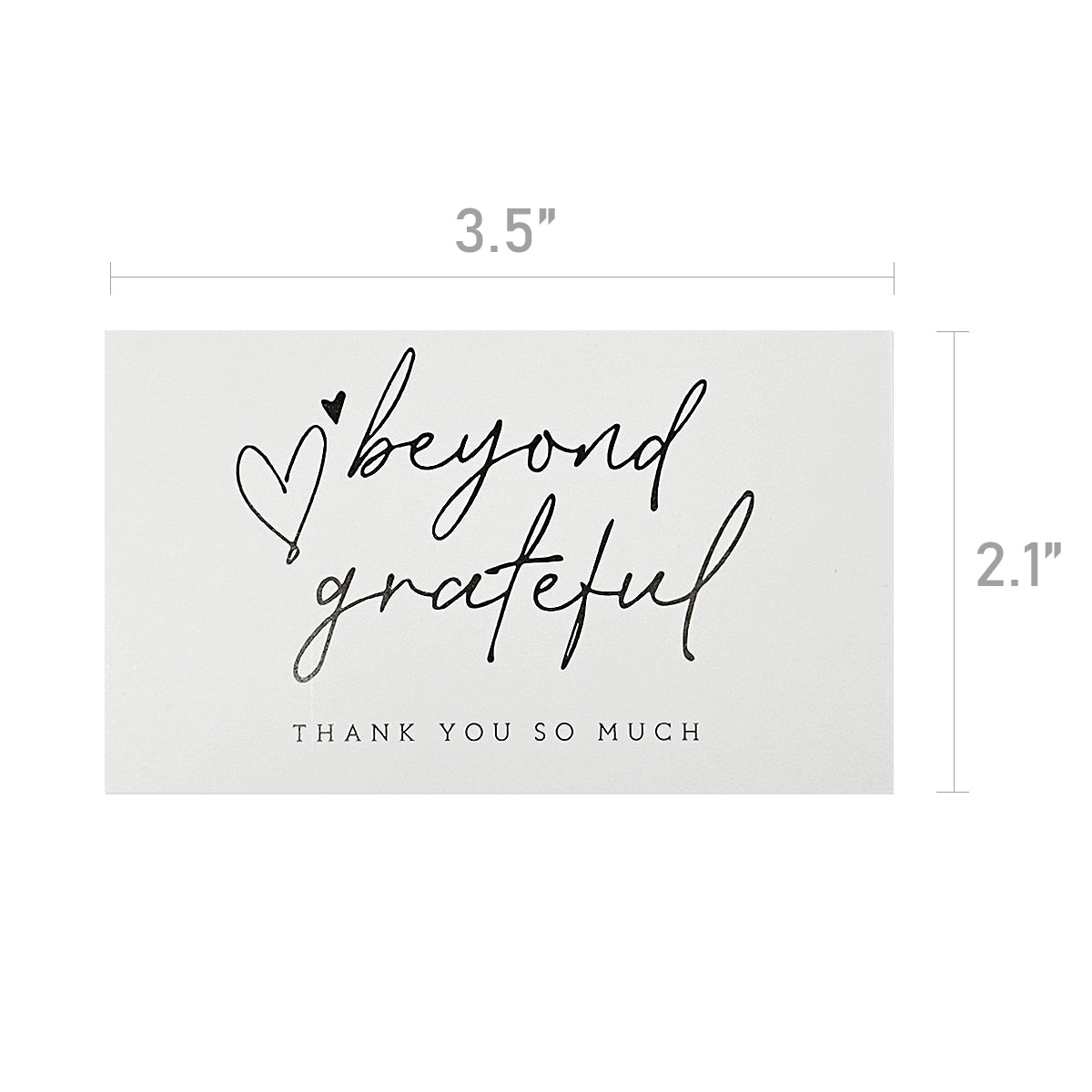 Wrapables 2.1&#x22; x 3.5&#x22; Thank You Card Inserts, Appreciation Cards for Small Business, Weddings, Bridal &#x26; Baby Showers, 120pcs