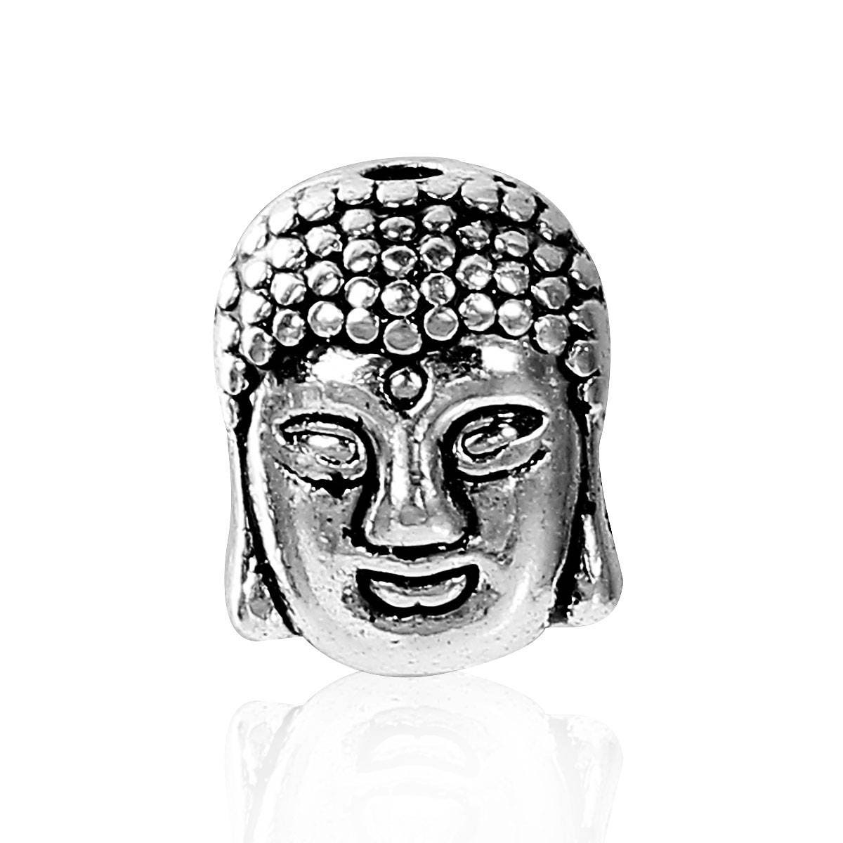 *20*11x9mm  Antique Silver Buddha Head Beads