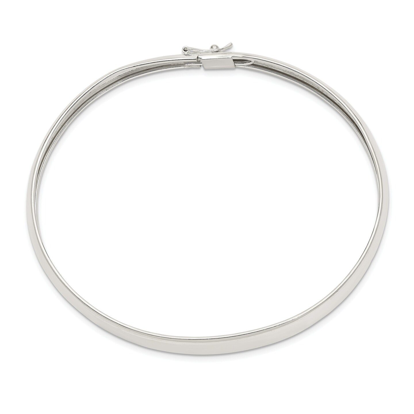 Sterling Silver 8mm Polished Flexible Bangle Bracelet Jewelry