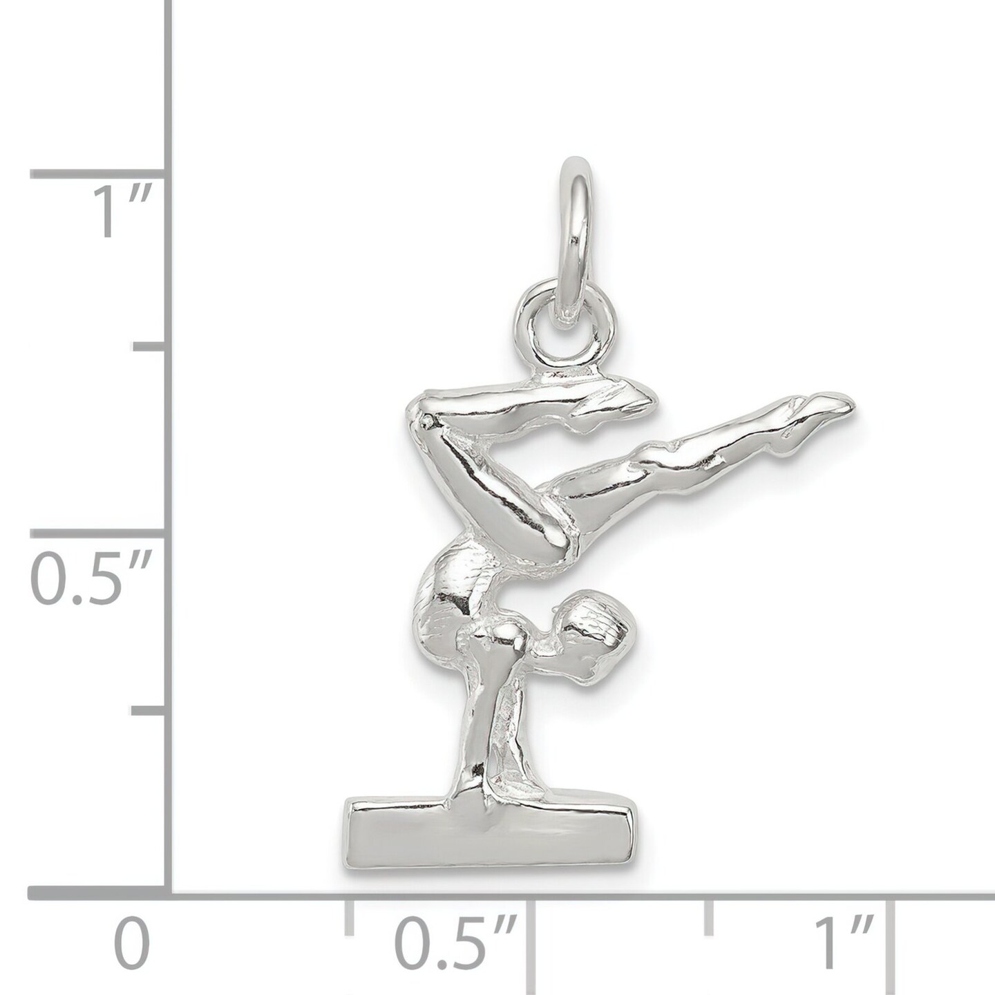 Sterling Silver Gymnast Charm Pendant Gymnastics