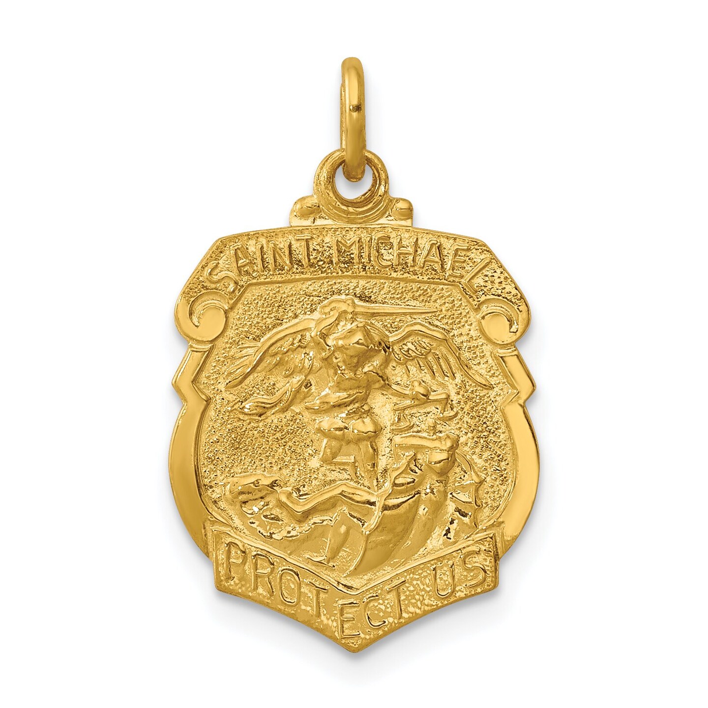 Sterling Silver Gold Plated Saint Michael Medal