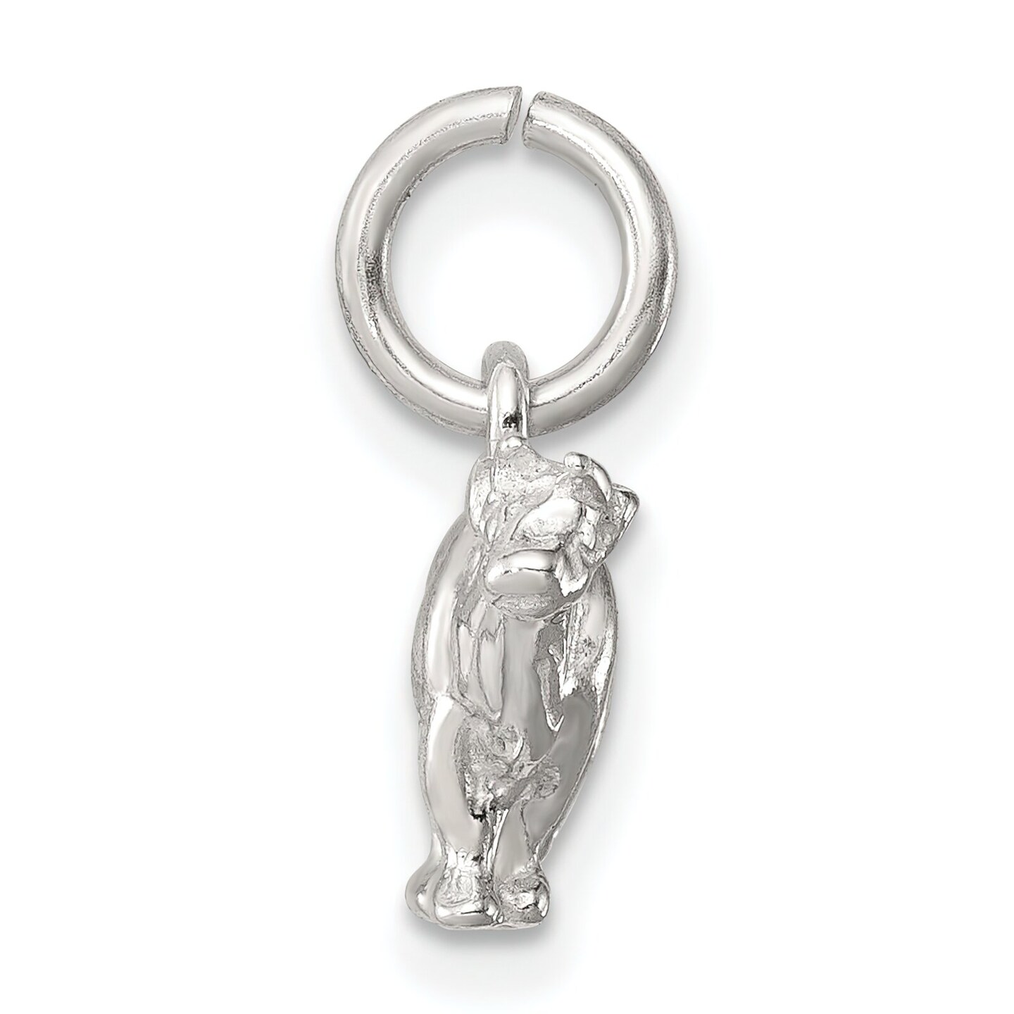 Sterling Silver Cow Charm Pendant Farm Animal Jewelry 15mm x 16mm