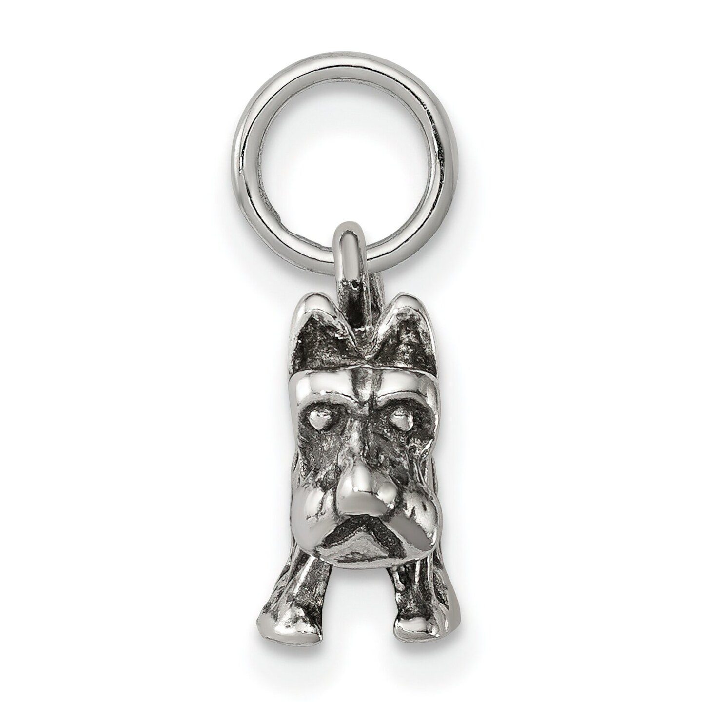 Sterling Silver Antiqued Scottish Terrier Charm Pendant Jewerly 9mm x 14mm