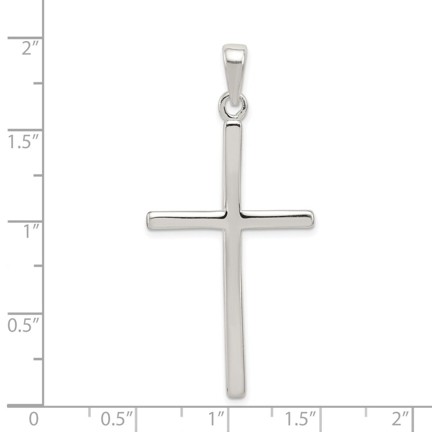 Sterling Silver Latin Cross Pendant 49mm 20mm style QC5399