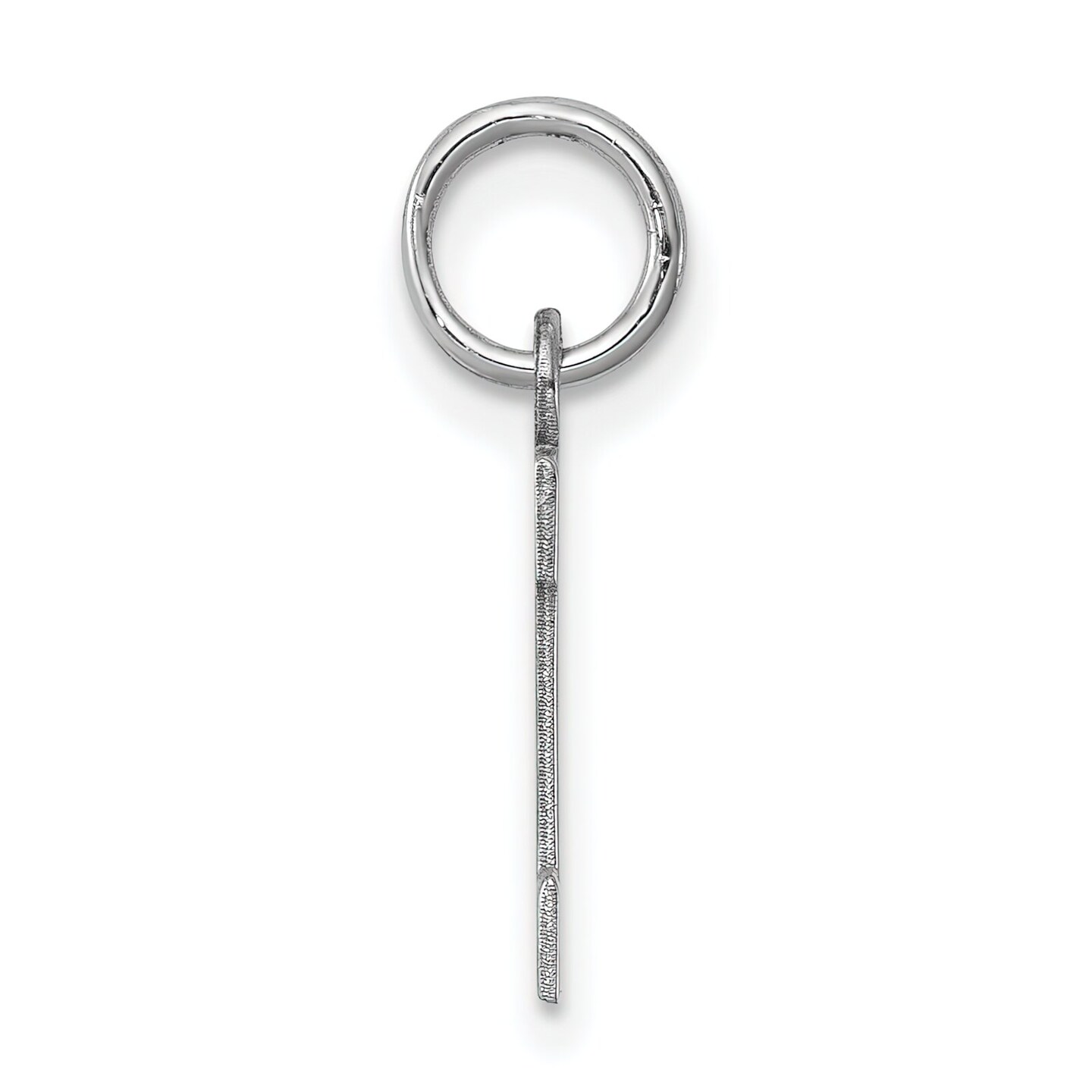 Sterling Silver Small Block Initial Letter I Charm Jewerly 16mm x 10mm