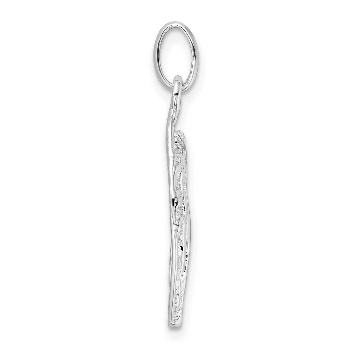 Sterling Silver Unicorn in Frame Charm Pendant Jewelry 30mm x 12mm