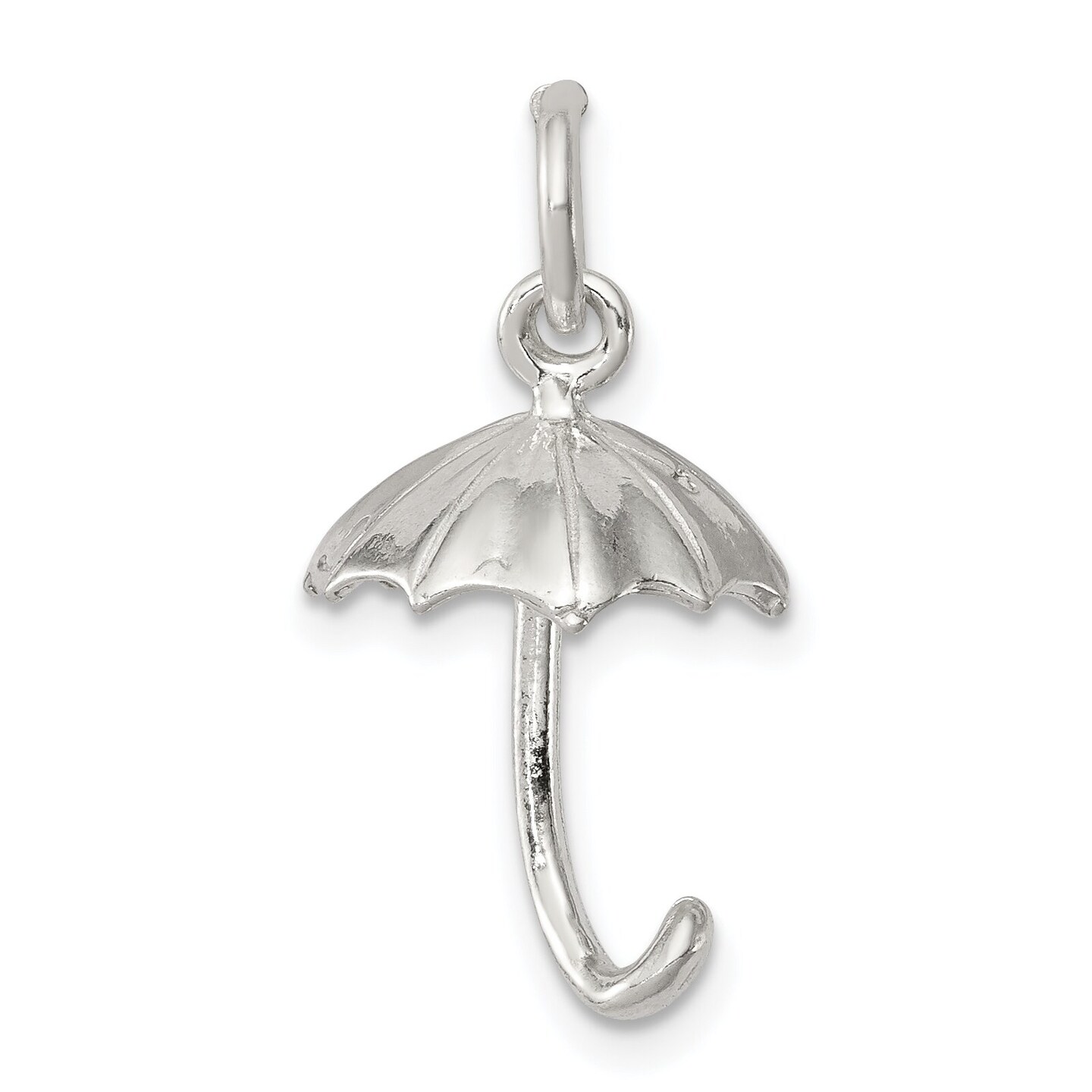 Sterling Silver Umbrella Charm Pendant Jewelry 25mm x 12mm