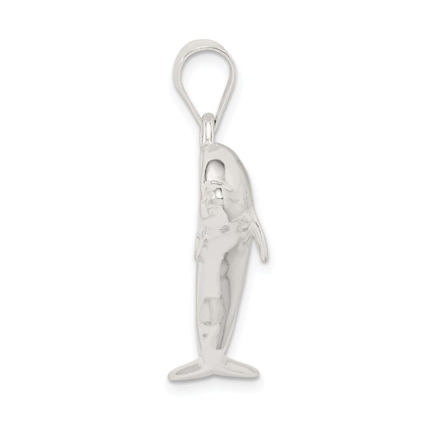Sterling Silver Dolphin Pendant Charm Jewelry Sea Life 25mm x 38mm