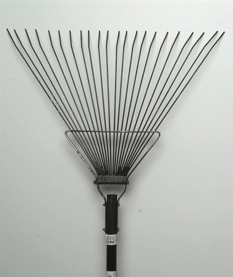 Foxy Rugged Carbon Steel Tine Lawn Garden Rake 19 in Head 48 in Handle