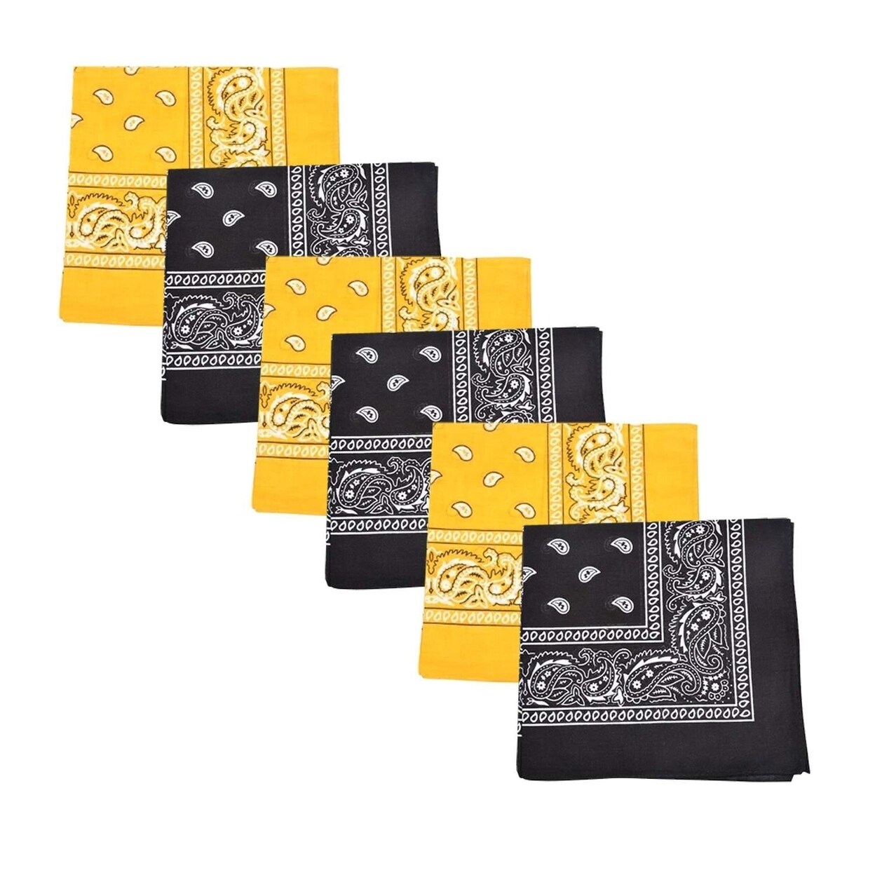 Mechaly 100% Cotton Paisley Bandanas 6 Pack Lightweight Comfortable Accessories