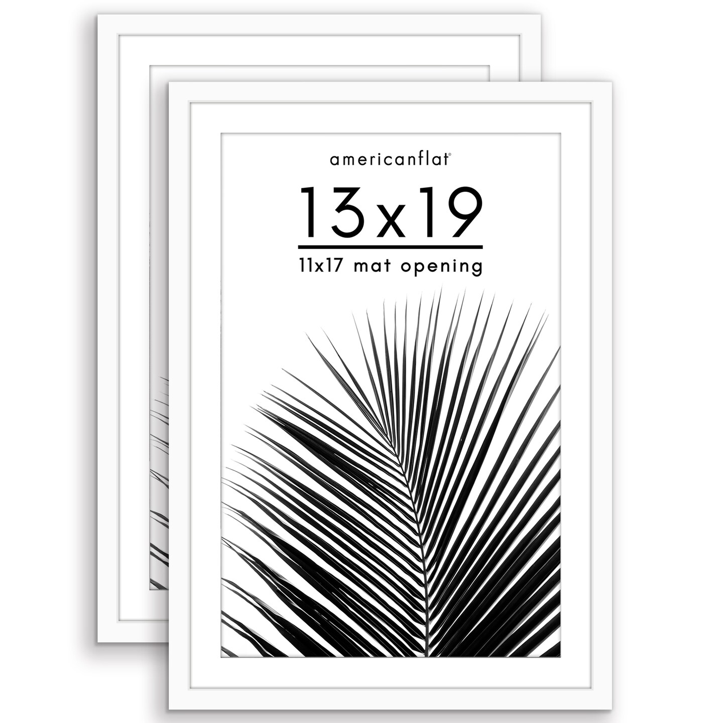 Americanflat 2 Pack of Picture Frames with Mat - Plexiglass Cover